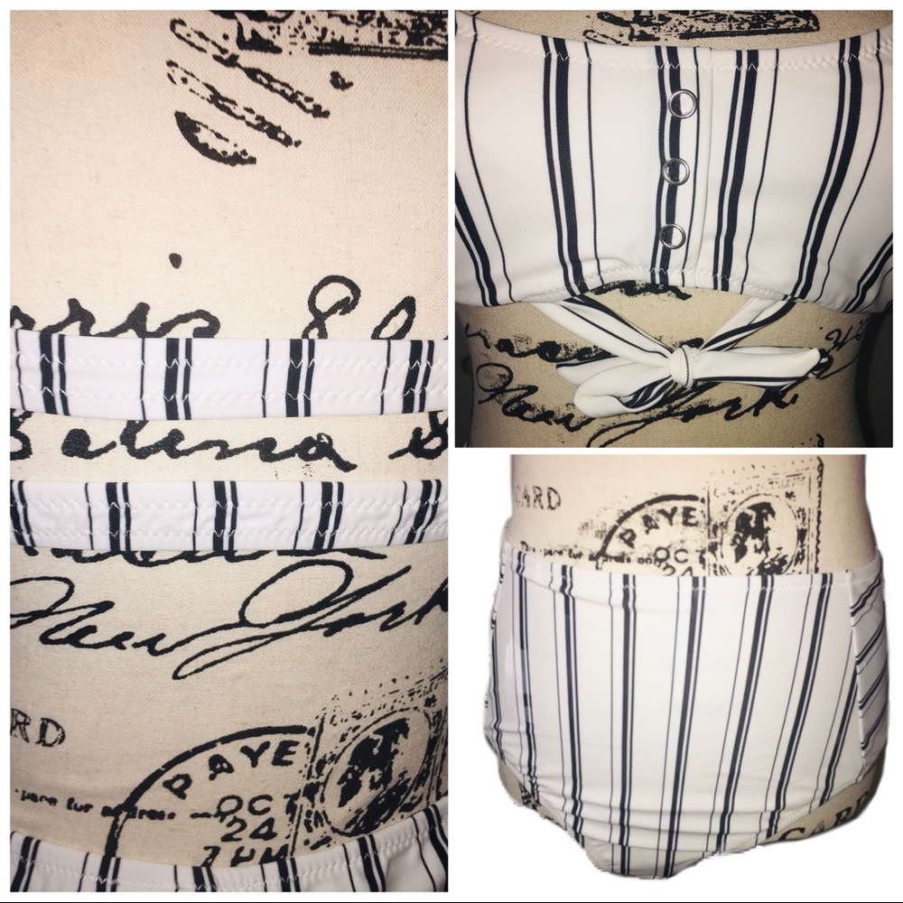 •LAST 1! NWT Striped High Waisted Bikini • - Picture 7 of 8